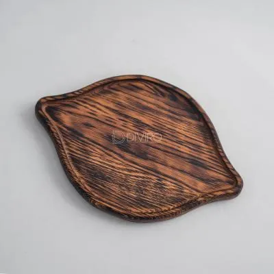 Доска для подачи хачапури из дуба с обжигом, 32×22 см от мастерской DIVIRO
